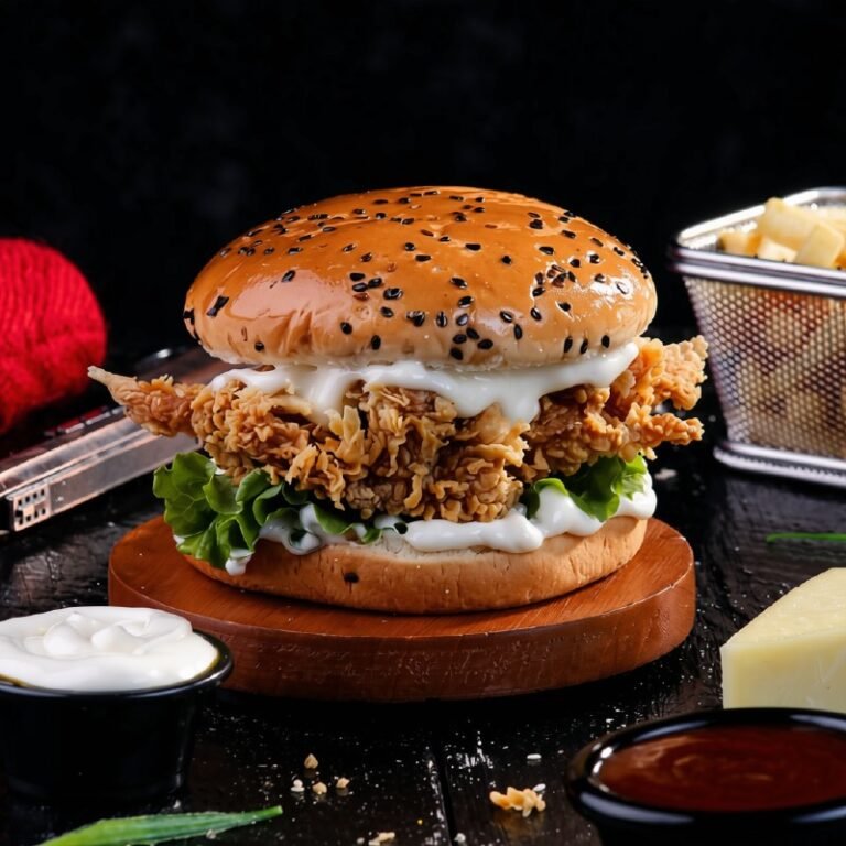 Zinger Burger Recipe – Crispy, Juicy & Restaurant-Style